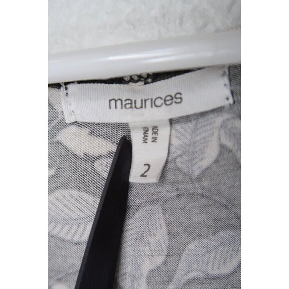 Maurices Olive Green Floral Crochet Neck Sleeveless Tank Top Women's Size 2 Boho - Picture 8 of 9